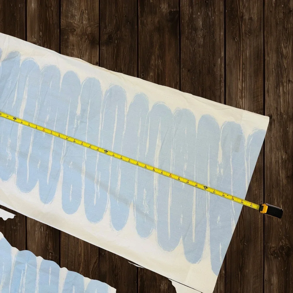 Vintage Marimekko Silkkikuikka Blue Print 3 Piece Cotton King Sized Pillowcases